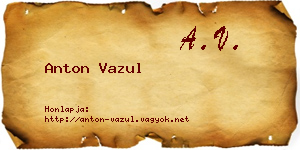 Anton Vazul névjegykártya